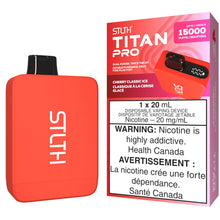 Load image into Gallery viewer, Stlth Titan Pro 15k puffs Cherry Classic Ice 20mg disposable (provincial)