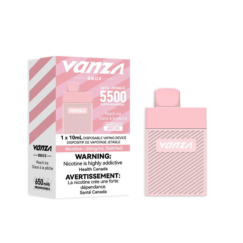 Vanza Bbox 5500 Peach Ice Disposable Vape 20mg Provincial  Lisgar Vape Shop