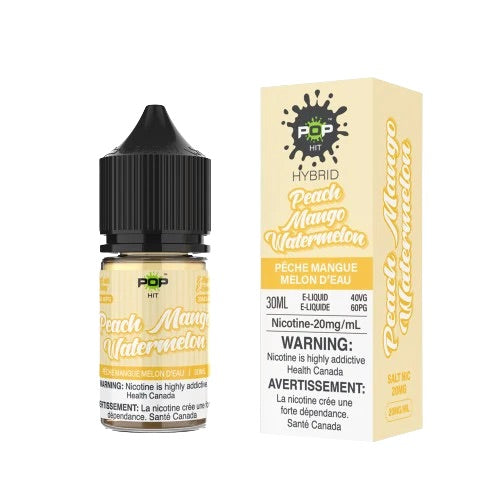 Pop hit Hybrid e-liquid Peach Mango Watermelon 20mg/mL 30mL