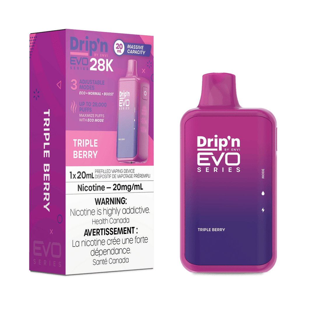 Drip‘n triple berry 28k puffs disposable