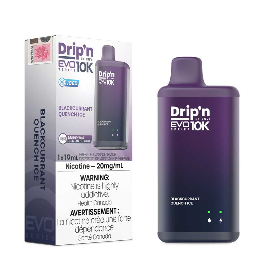 Drip’n evo 10k puffs Blackcurrant Quench Ice 20mg disposable