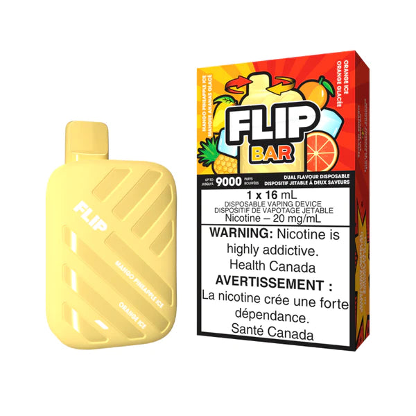 Flip bar 9000 Mango Pineapple Ice & Orange Ice 20mg disposable