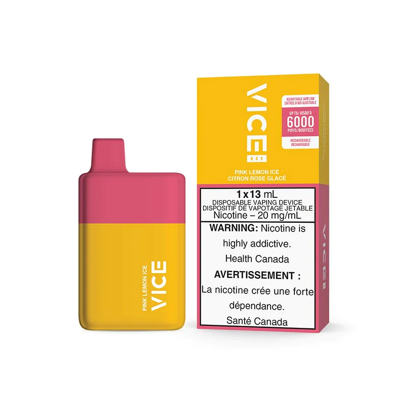 Vice box 6000 Pink Lemon Ice  20mg disposable vape provincial