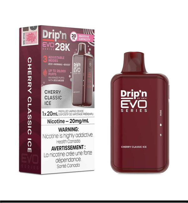 Drip‘n Cherry Classic Ice 28k puffs disposable 20mg (provincial)