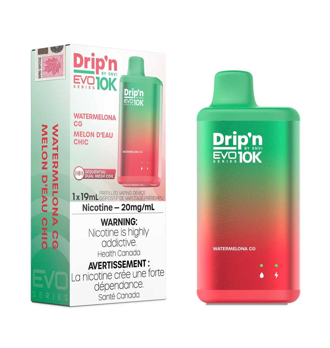 Drip’n evo 10k puffs watermelon cg 20mg disposable