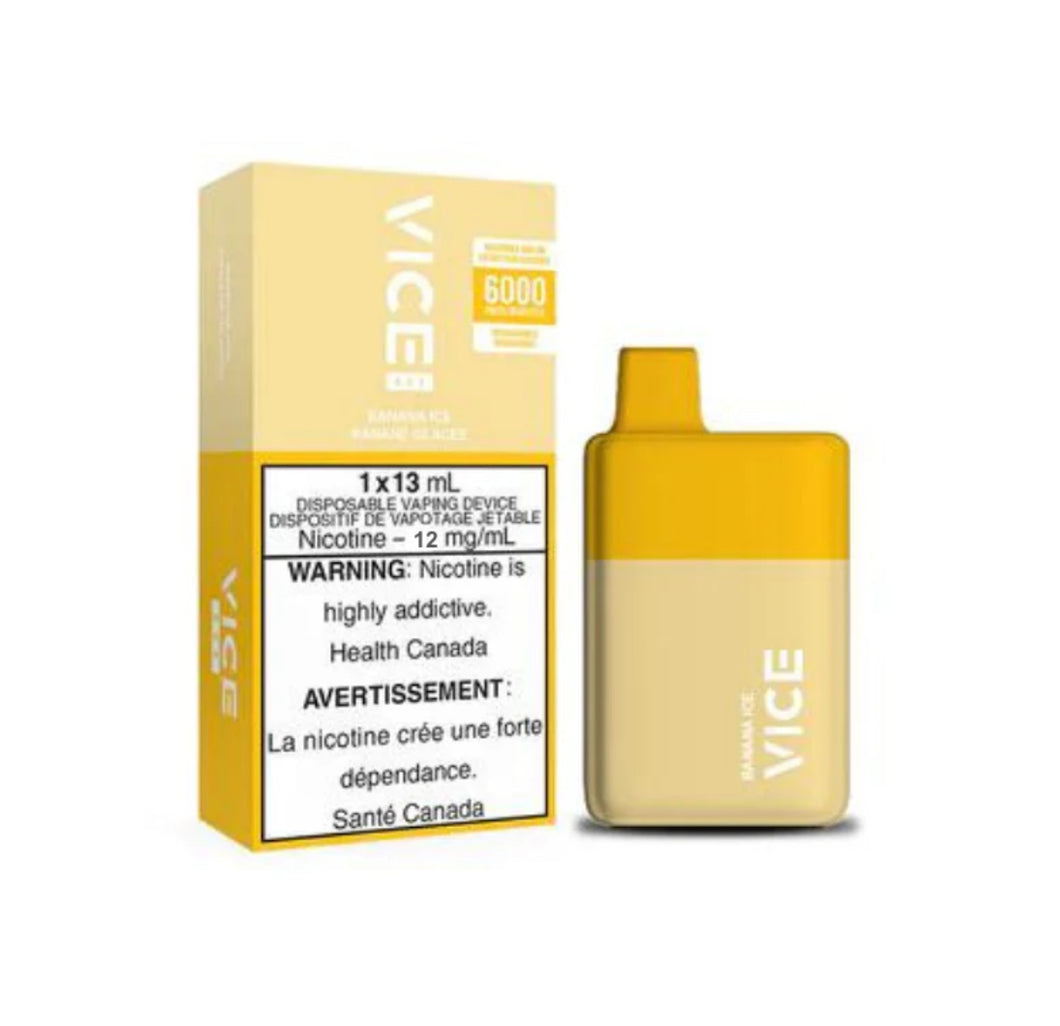 Vice box 6000 Banana Ice 12mg disposable vape provincial