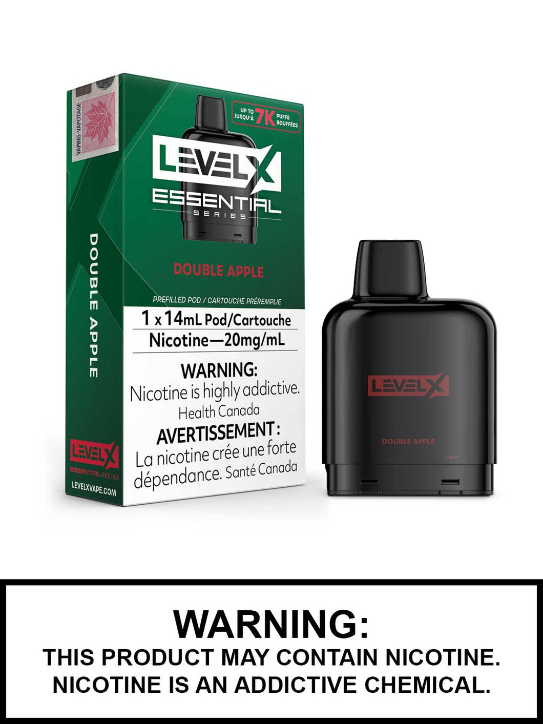 Level x pod essential series double apple 7k puffs 20mg