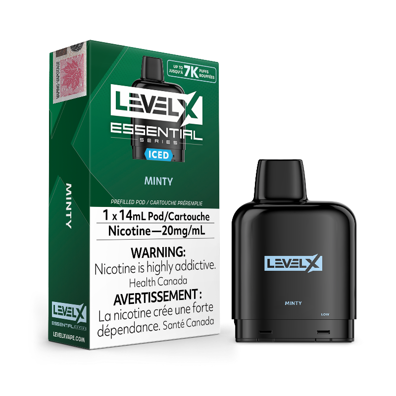 Level x pod essential series minty 7k puffs 20mg