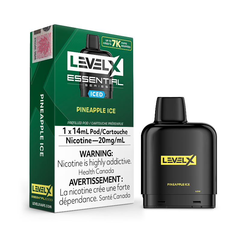 Level x pod essential series pineapple ice 7k puffs 20mg