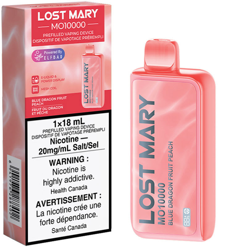 Lost Mary mo10000 blue dragonfruit peach 20mg disposable