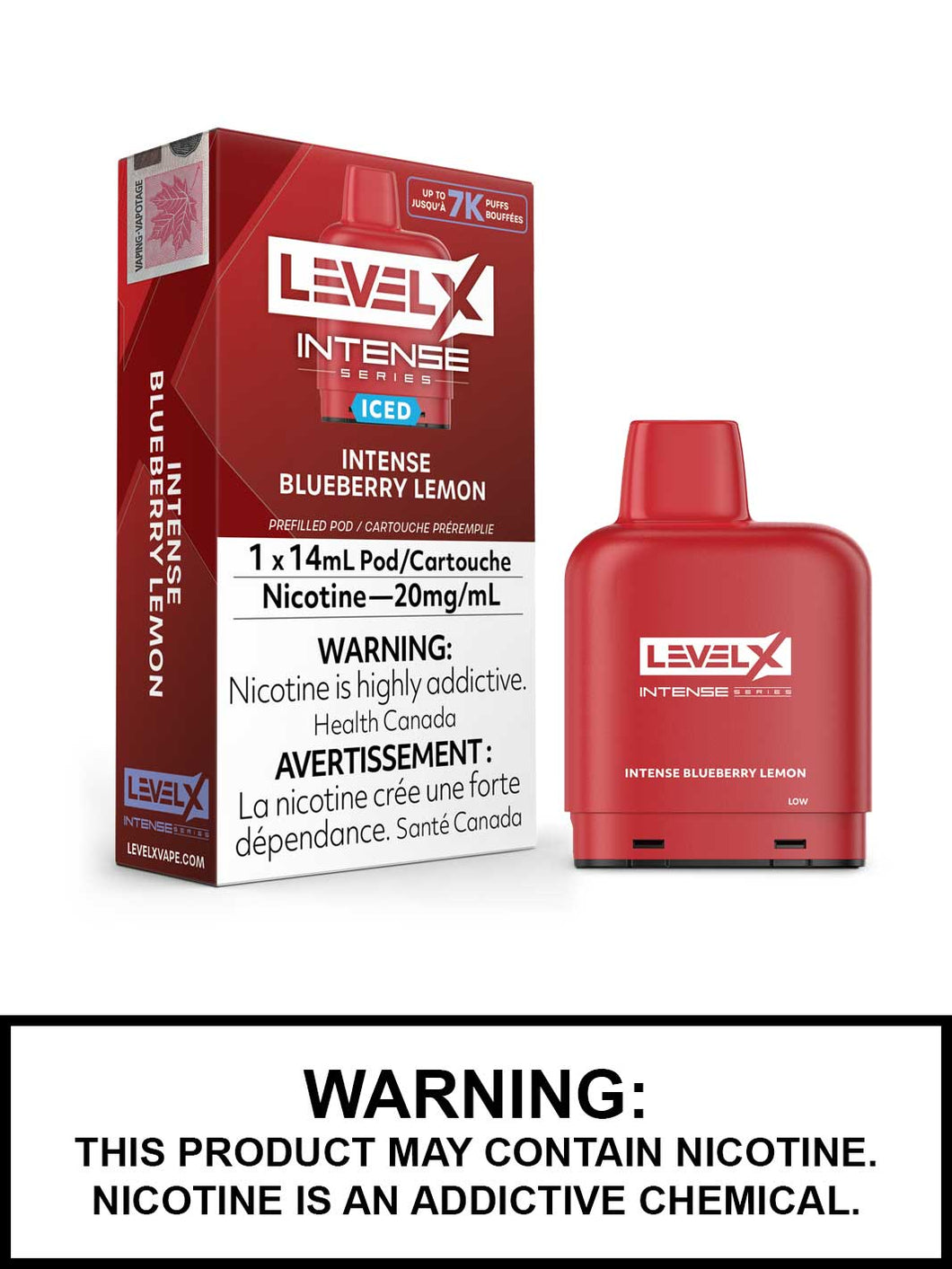 Level x pod intense series blueberry lemon 7k puffs 20mg