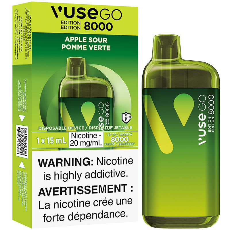 Vuse go 8000 apple sour 20mg disposable