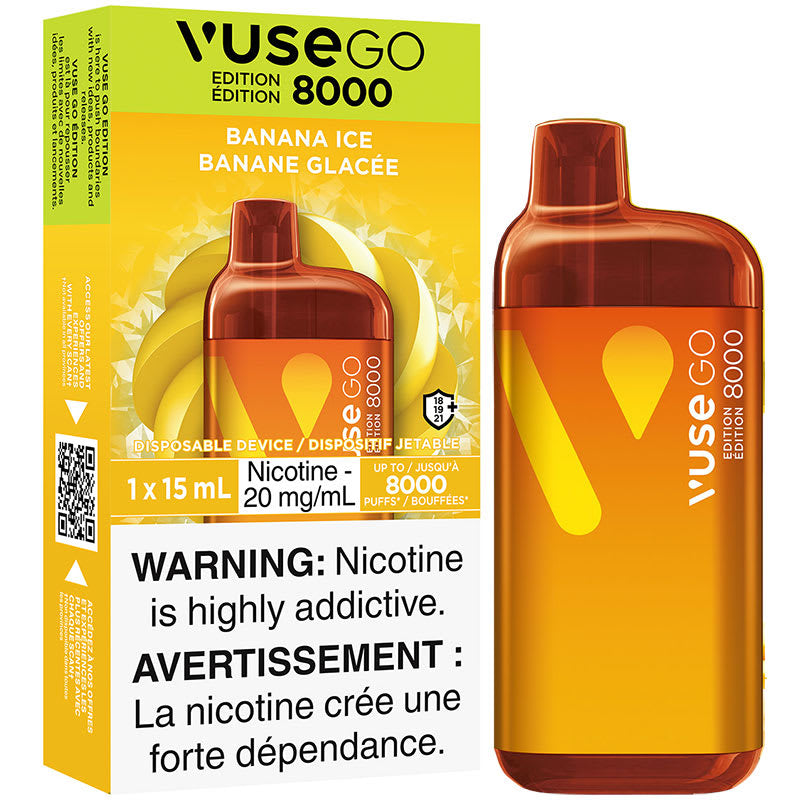 Vuse go 8000 banana ice 20mg disposable