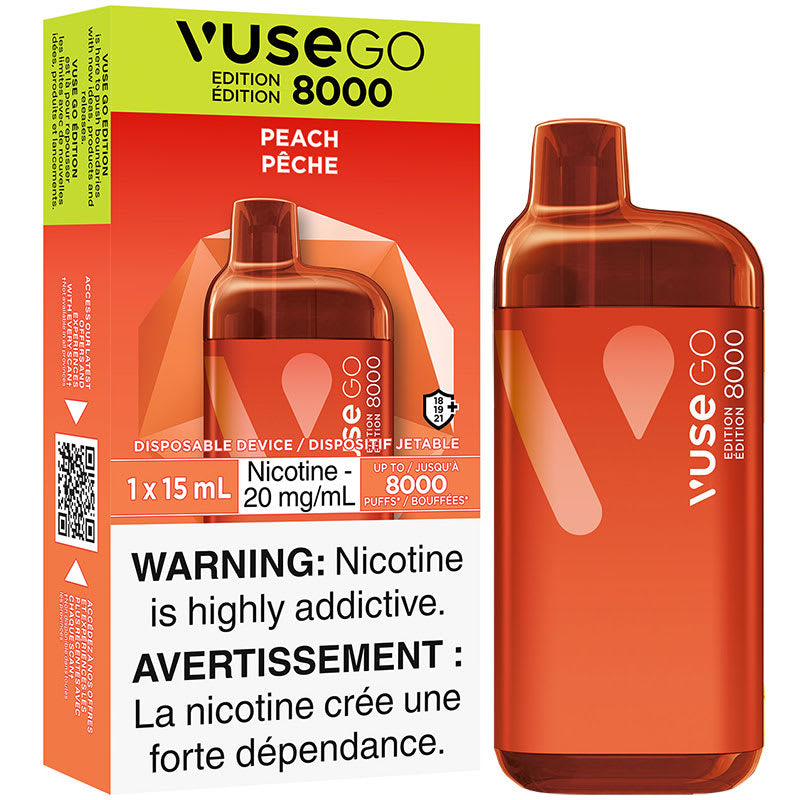 Vuse go 8000 peach 20mg disposable