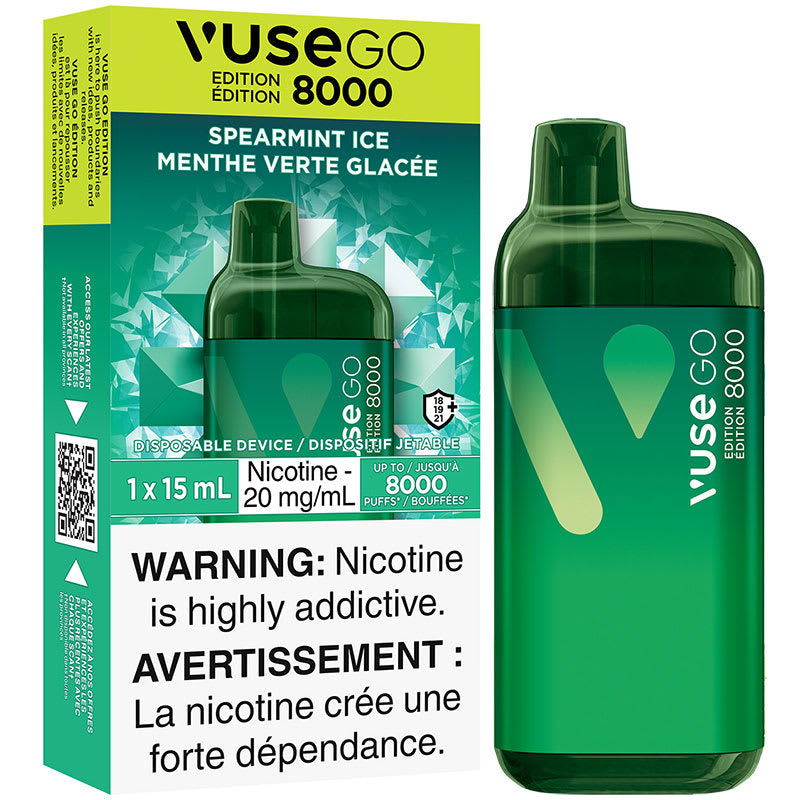 Vuse go 8000 spearmint ice 20mg disposable