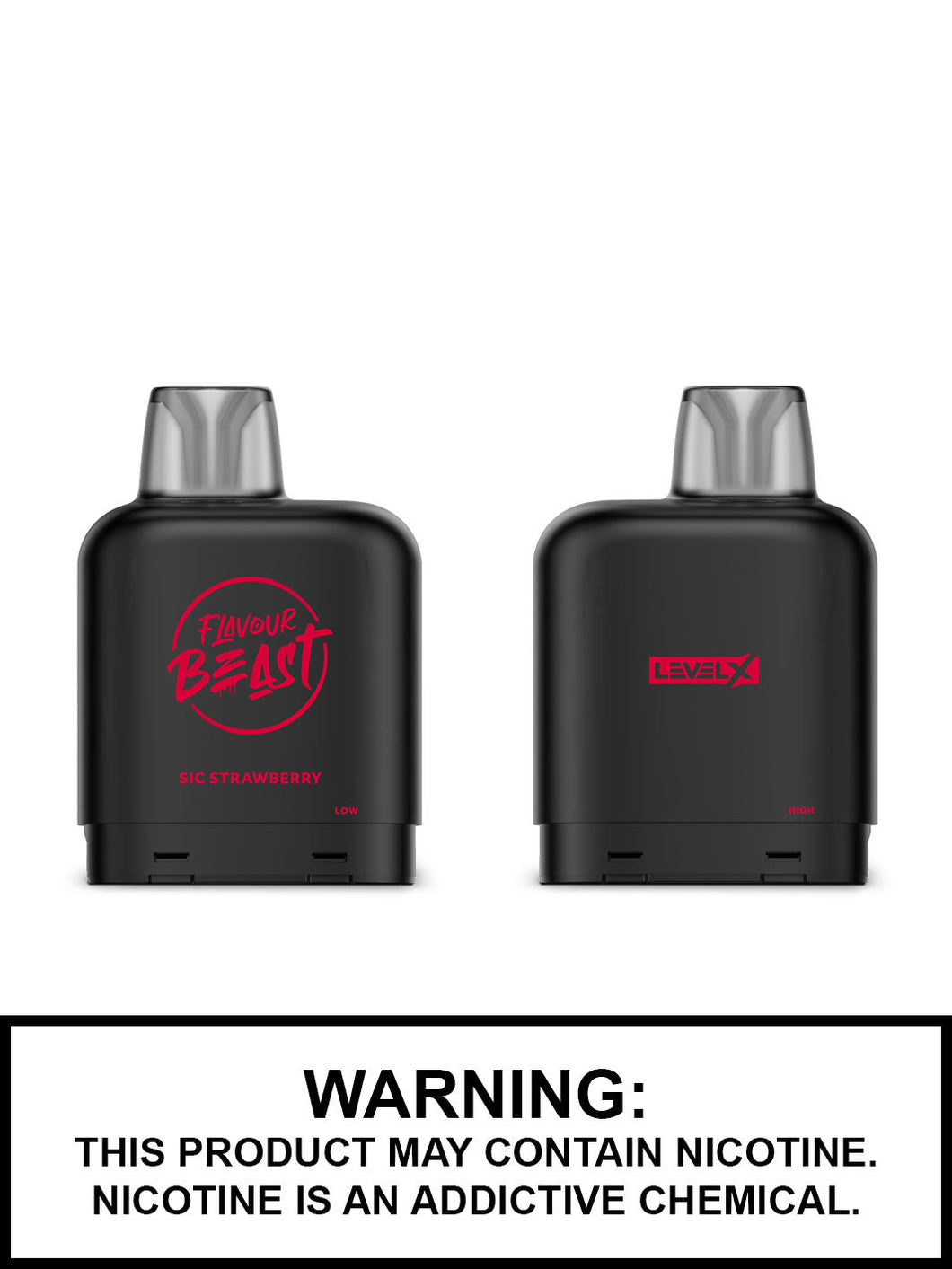 Flavour beast level x boost sic strawberry iced 15k puffs pod