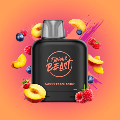 Flavour beast level x boost packin’ peach berry 15k puffs pod