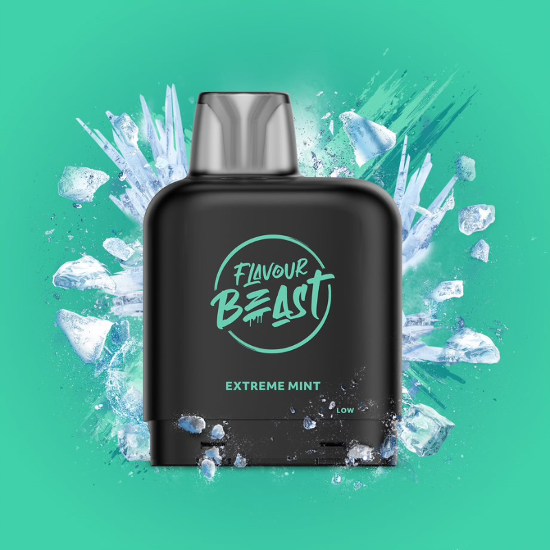 Flavour beast level x boost extreme mint iced 15k puffs pod