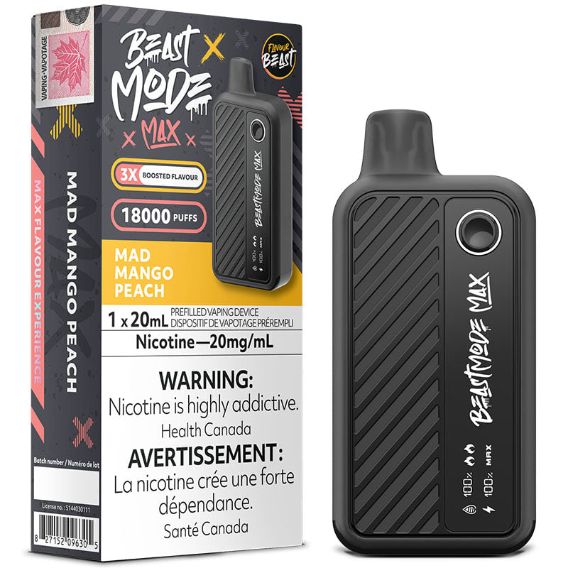 Flavour beast mode max mad mango peach 18k puffs disposable