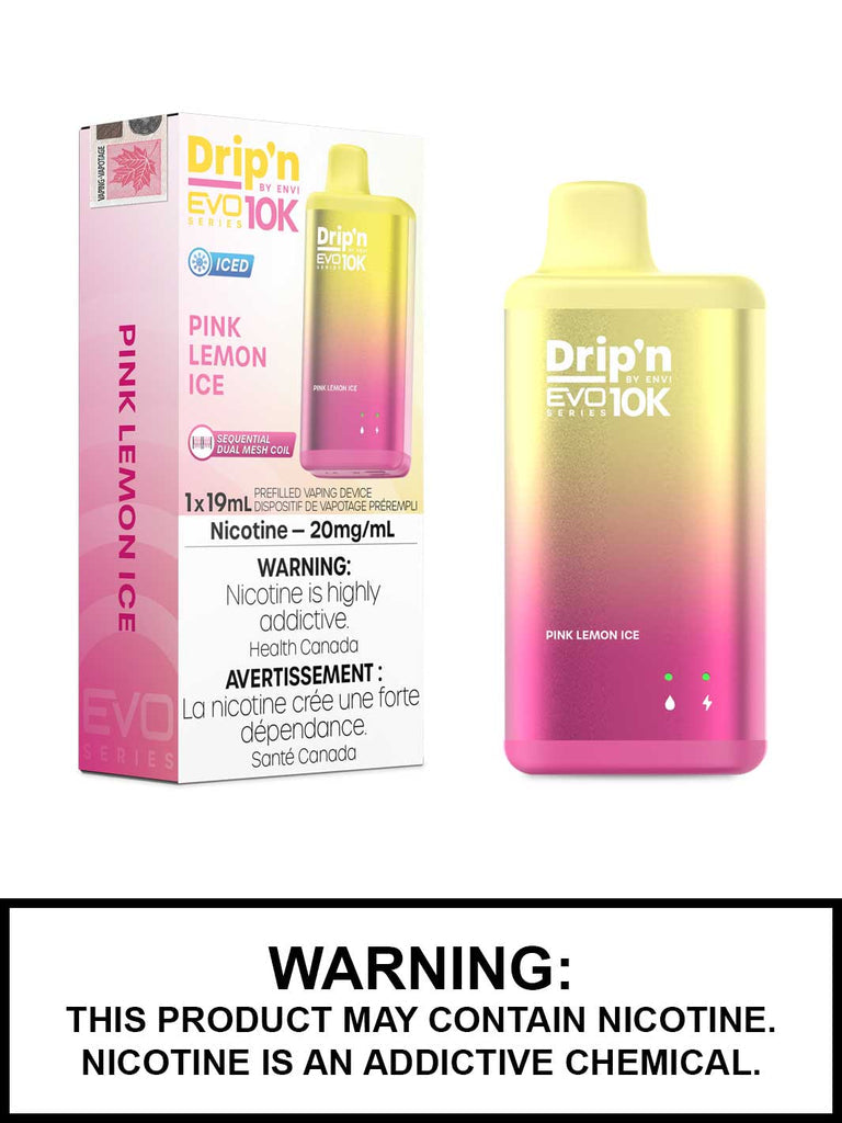 Drip’n evo 10k puffs Pink Lemon Ice 20mg disposable