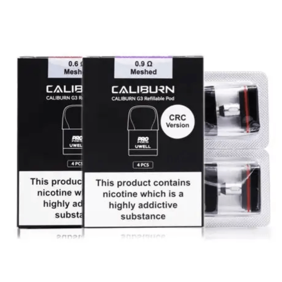 Caliburn G3 replacement pod 0.9ohm 4/pk