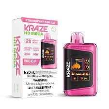 Kraze HD Mega 20k Strawberry kiwi ice (provincial )20mg/mL disposable