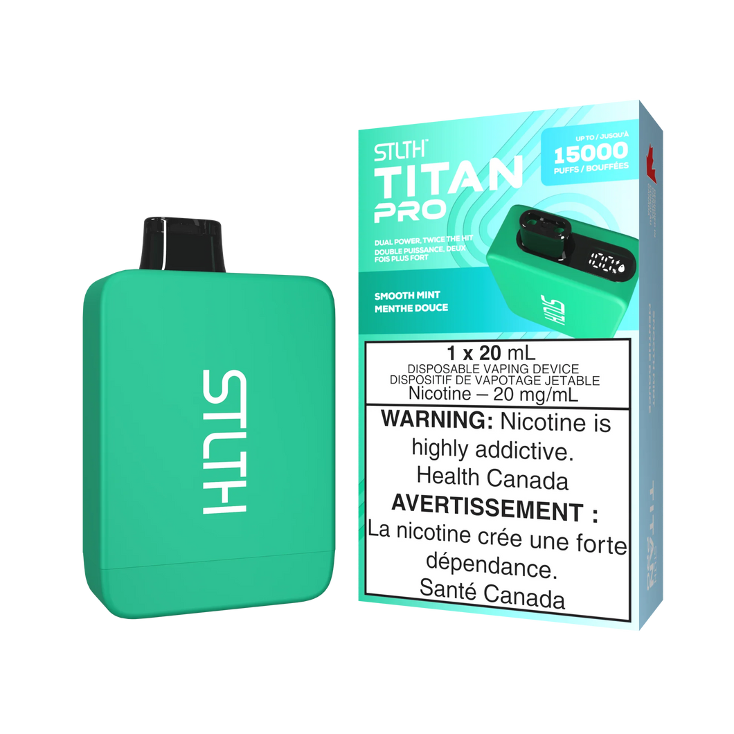 Stlth titan pro 15k puffs Smooth Mint 20mg disposable (provincial)