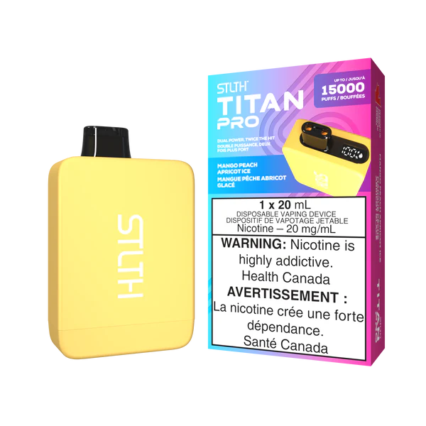 Stlth titan pro 15k puffs Mango Peach Apricot Ice 20mg disposable (provincial)