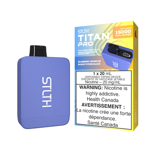 Stlth titan pro 15k puffs Blueberry Lemon Ice 20mg disposable (provincial)