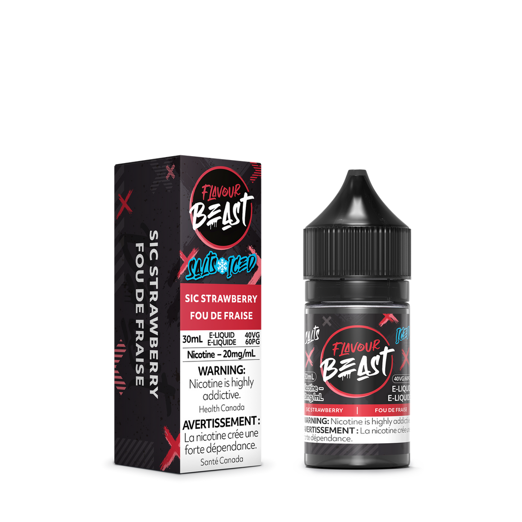 Flavour beast e-liquid Sic Strawberry Iced 20mg/ml 30ml