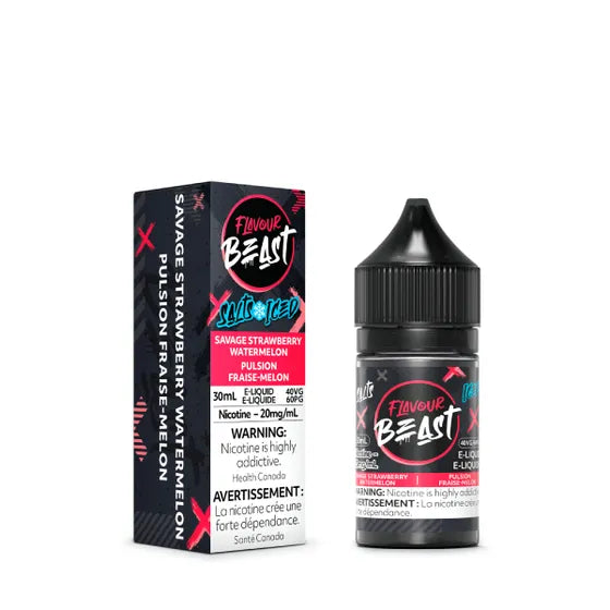 Flavour beast e-liquid Savage Strawberry Watermelon Iced 20mg/ml 30ml