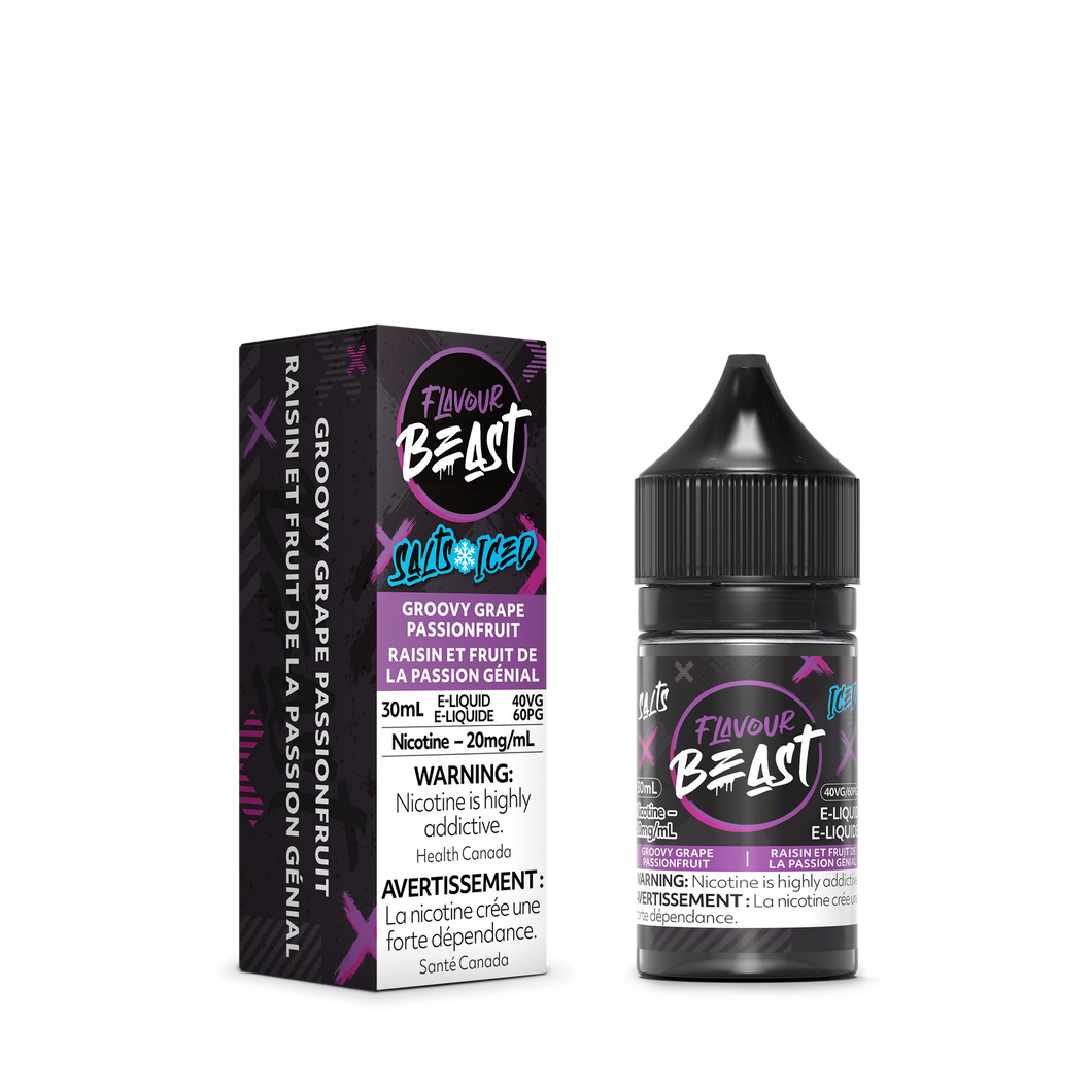 Flavour beast e-liquid Groovy Grape Passionfruit Iced 20mg/ml 30ml