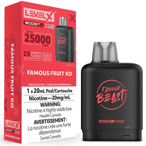 Flavour Beast Level X G2 Boost Famous Fruit Ko 25k Puffs Pod provincial