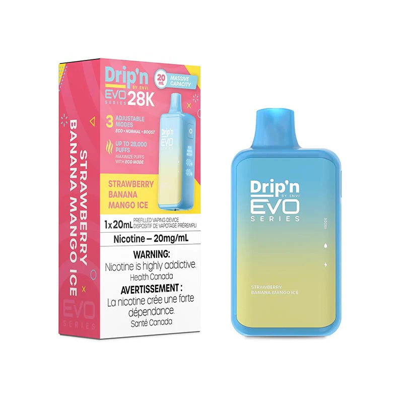 Drip‘n Strawberry Banana Mango Ice 28k puffs disposable 20mg (Provincial)
