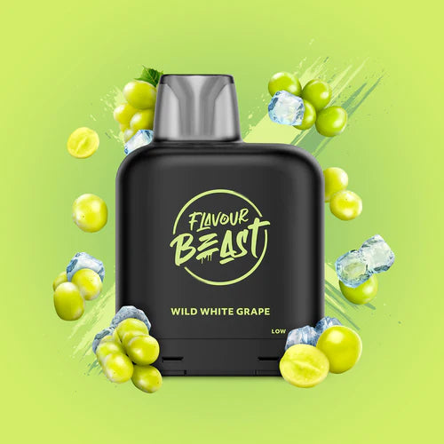 Flavour Beast Level X G2 Ultra Boost Wild White Grape Iced 50k Puffs Pod (Provincial)