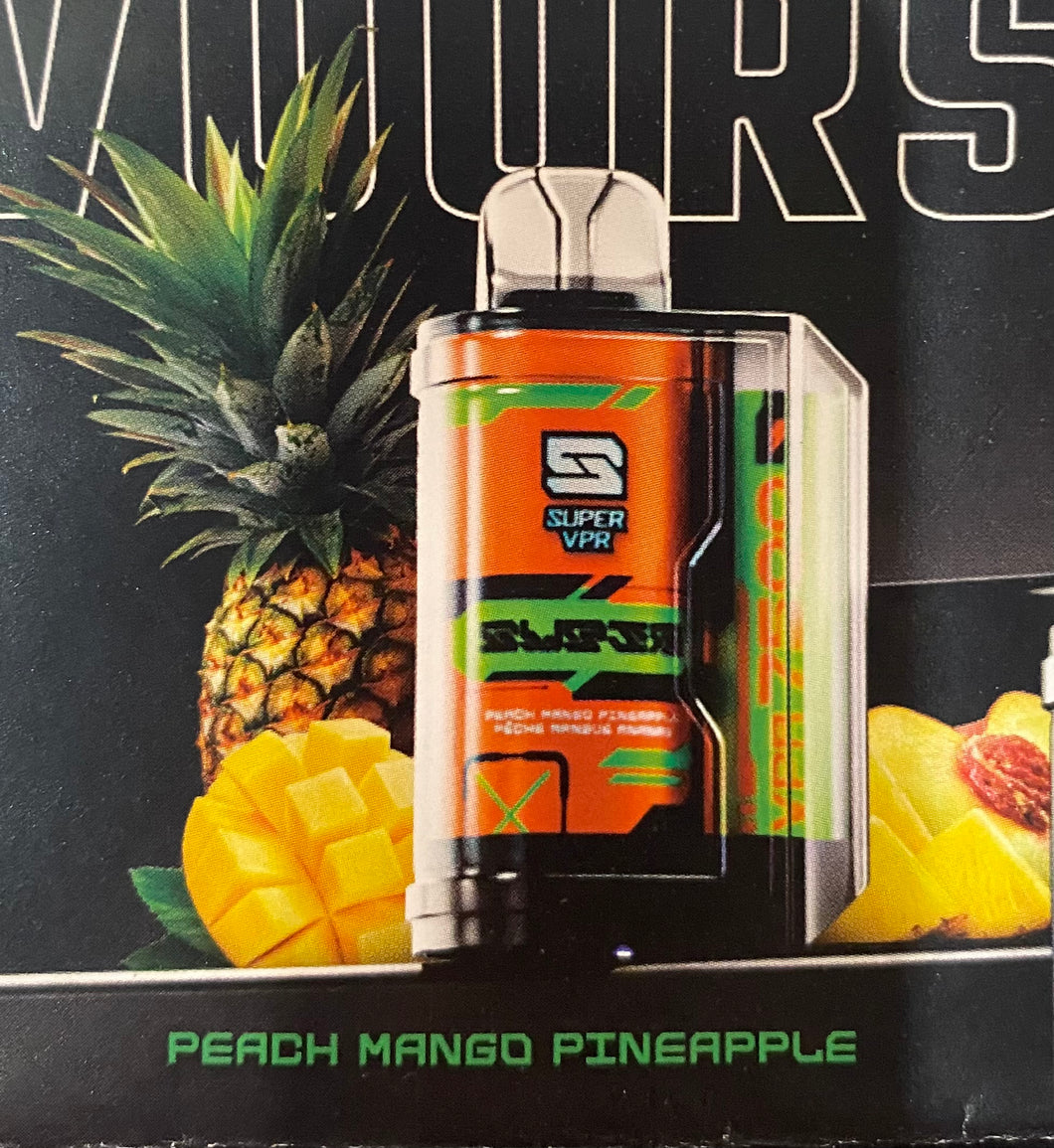 Super vpr peach mango pineapple 7500 puffs 20mg disposable