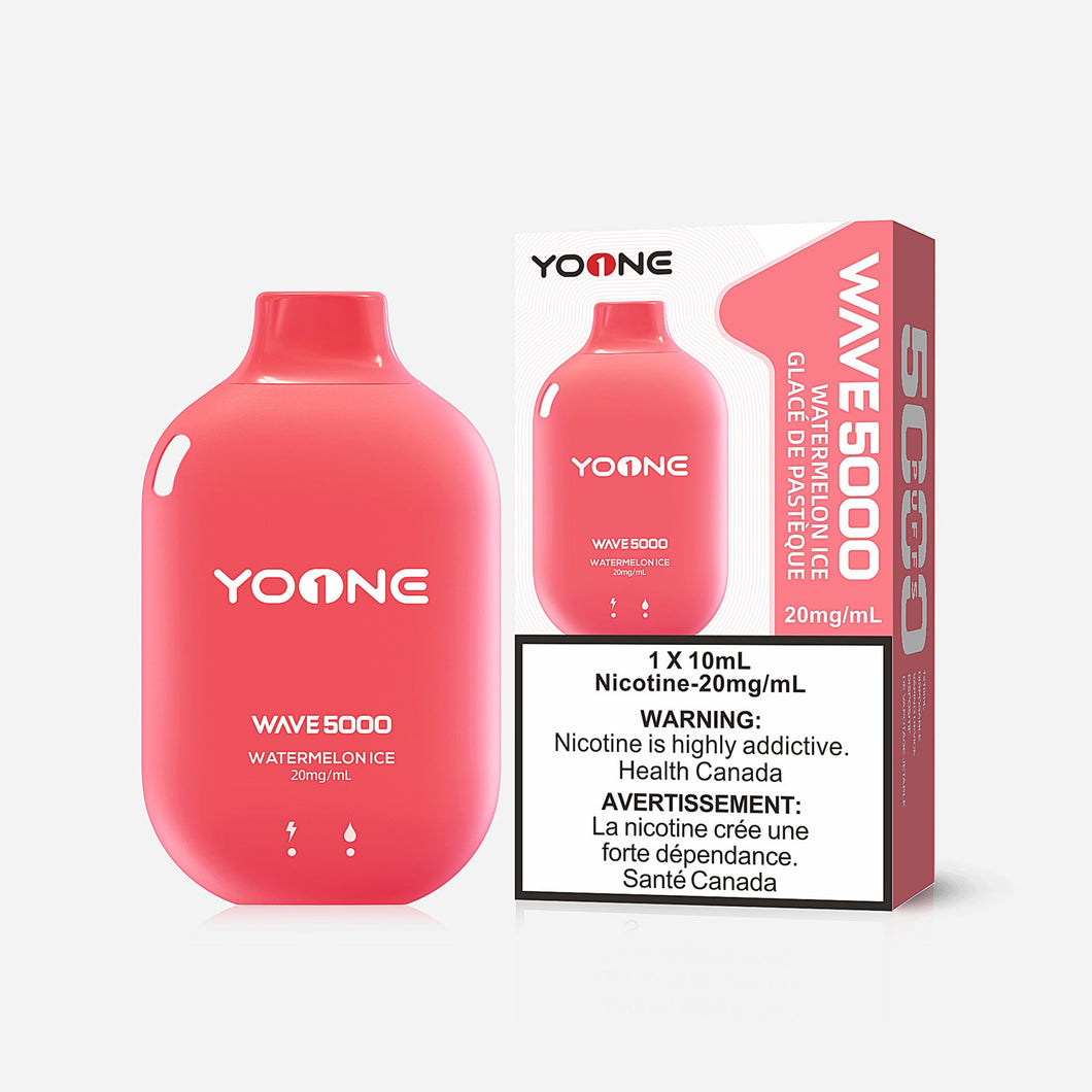 Yoone wave 5000 watermelon ice 20mg/mL disposable