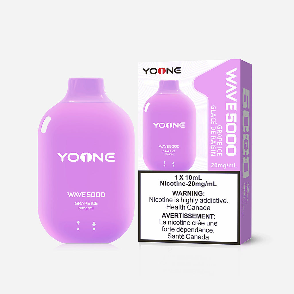 Yoone wave 5000 grape ice 20mg/mL disposable