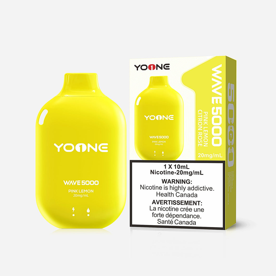 Yoone wave 5000 pink lemon citron rose 20mg/mL disposable