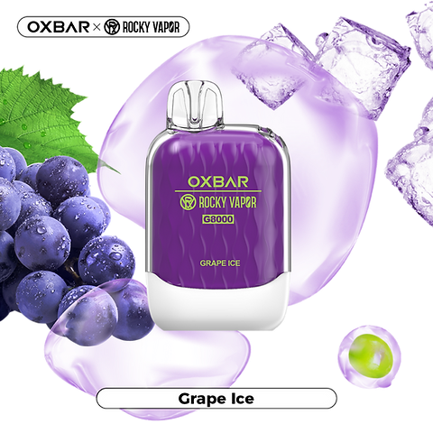 Oxbar 8000 Grape Ice 20mg disposable