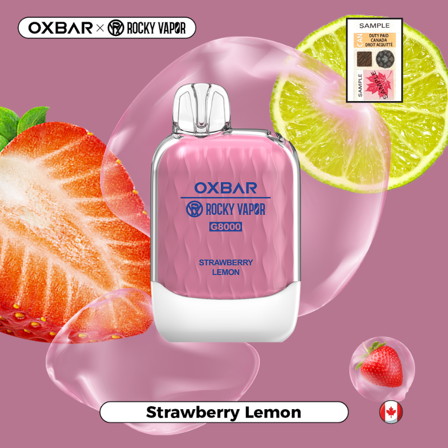 Oxbar 8000 strawberry lemon 20mg disposable