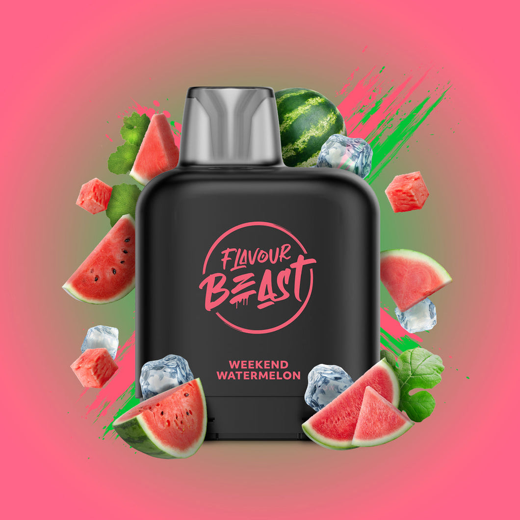 Flavour Beast Level X G2 Ultra Weekend Watermelon Iced 50k Puffs Pod (Provincial)