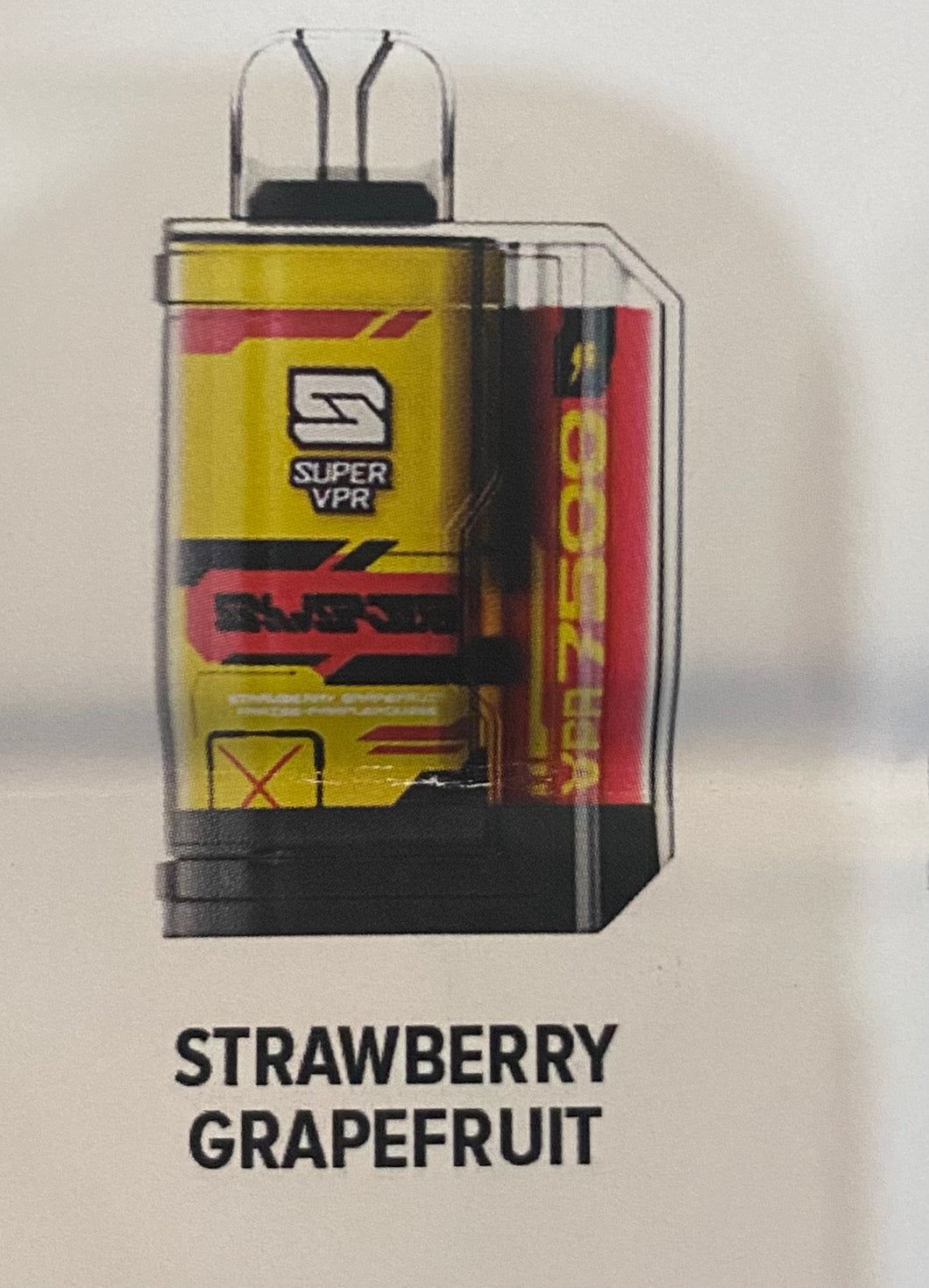 Super vpr strawberry grapefruit 7500 puffs 20mg disposable