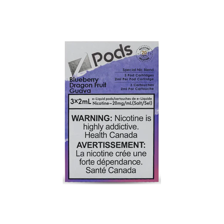 Z pods Blueberry Dragon Fruit Guava  (Special Nic Blend Pods) 20mg (Provincial)