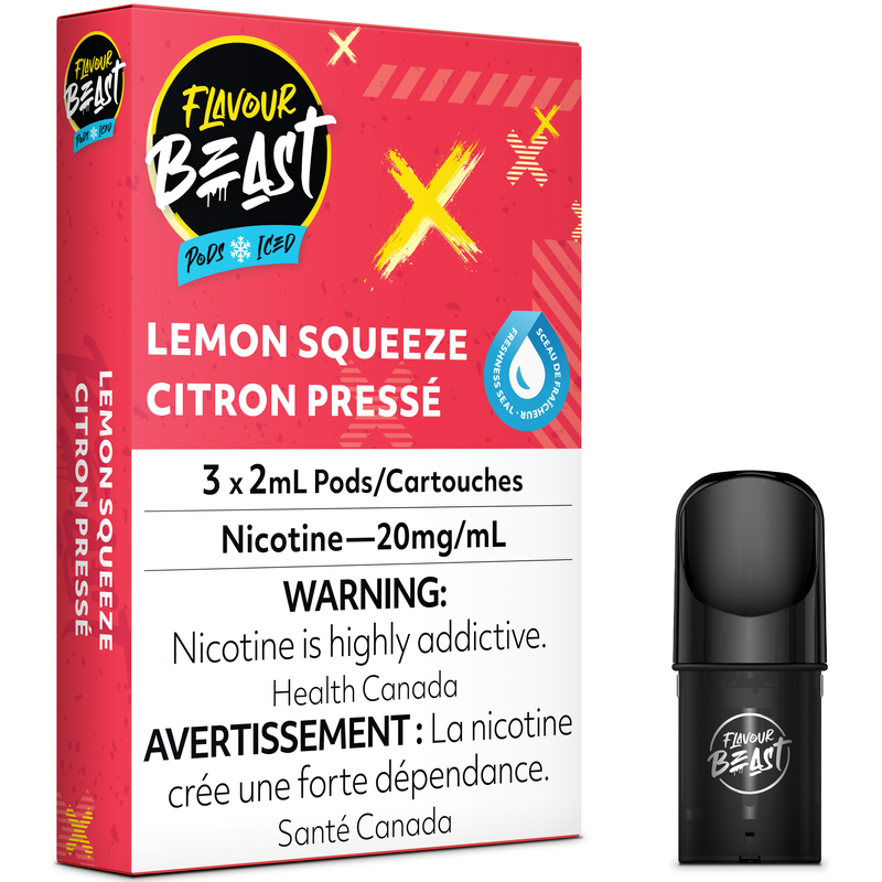 Flavour beast pods lemon squeeze ice