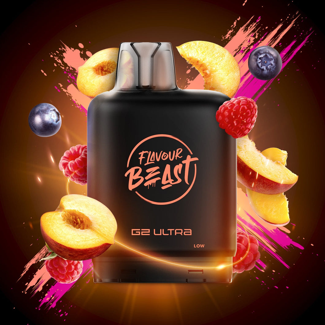 Flavour Beast Level X G2 Ultra Boost Packin’ Peach Berry 50k Puffs Pod (Provincial)