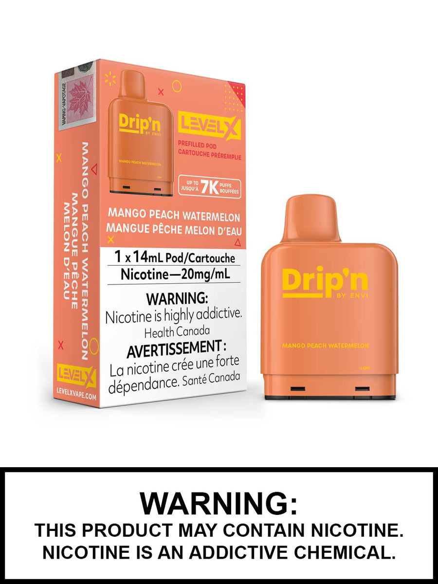 Drip’n level x pod 7k puffs mango peach watermelon