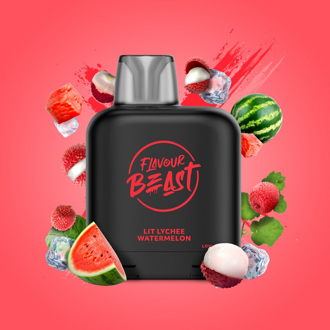 Flavour beast level x lit lychee watermelon 7000 puffs pod