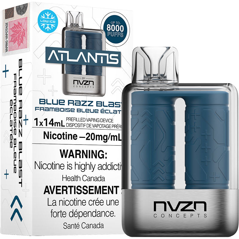 Atlantis by NVZN 8000 puffs Blue Razz Blast 20mg disposable