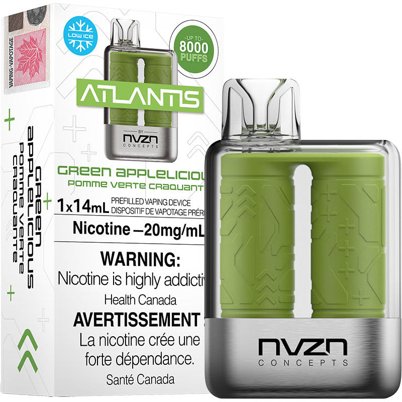 Atlantis by NVZN 8000 puffs Green Appleliciois 20mg disposable